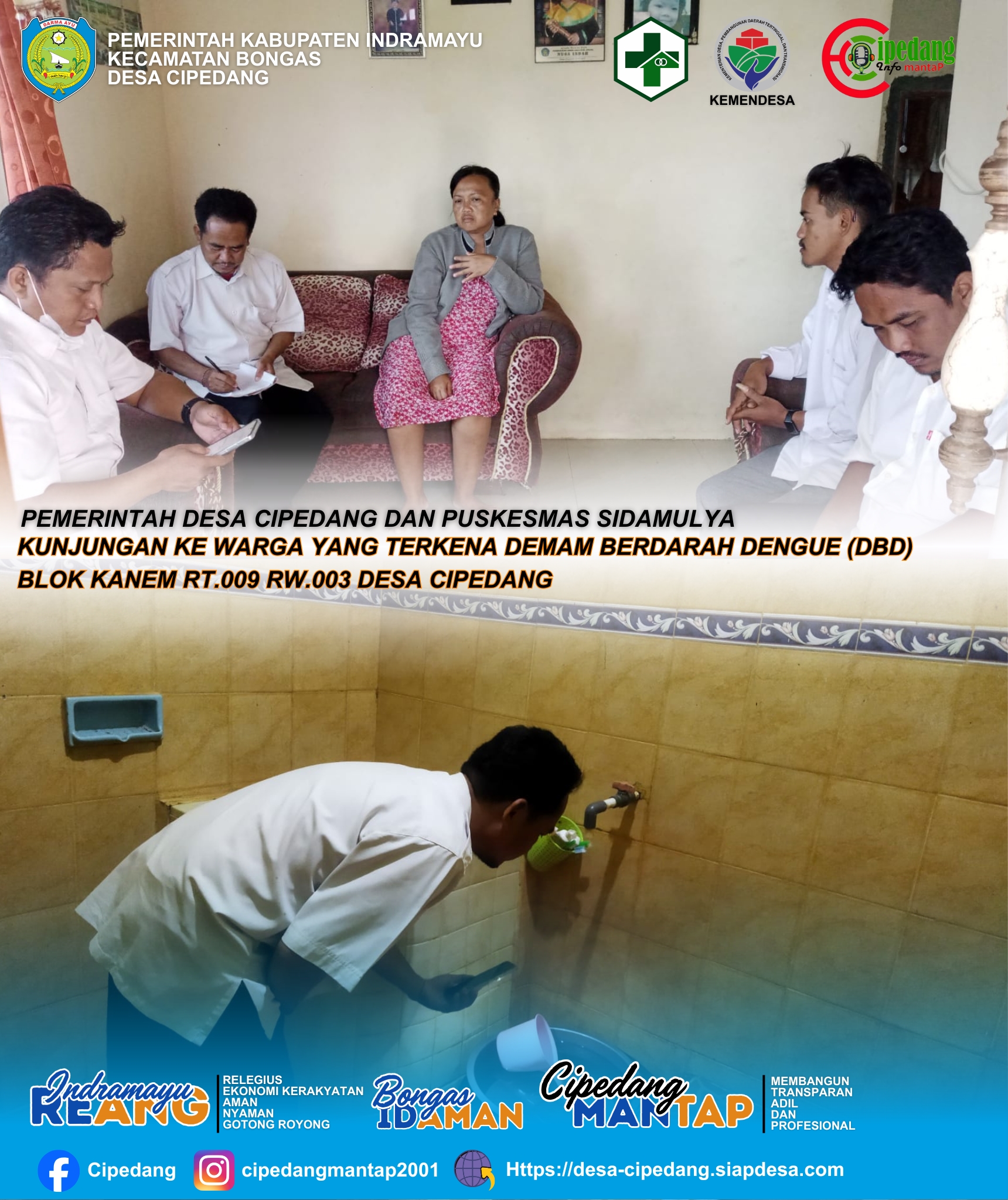 Pemerintah Desa Cipedang Bersama Puskesmas Sidamulya Lakukan Kunjungan Warga Terdampak DBD